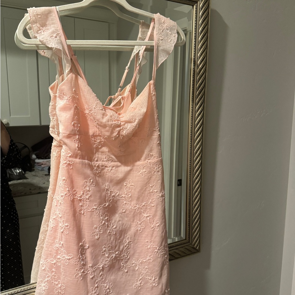 Princess Polly Peach Sleeveless Dress - worn 1x!